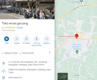 Toko Emas Gincang Jombang